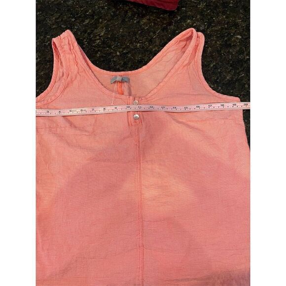 Ocean + Coast Women's XL Pink Henley Sleeveless Tank Top - Picture 7 of 9